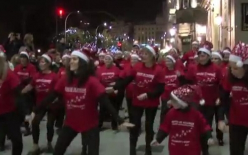 Flashmob de Navidad para celebrar el 50 aniversario del Centro de Mayores de A Coruña