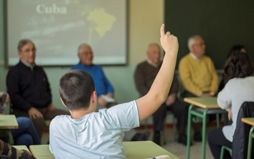 Fálame da emigración. Primer encuentro intergeneracional en el Colegio San José. Ourense