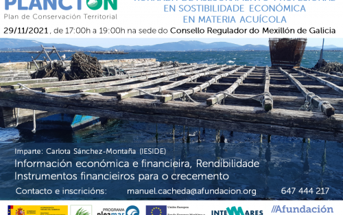 PLANCTON Actividad formativa sobre sostenibilidad económica en materia pesquera y acuícola. Vilagarcía de Arousa
