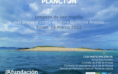 PLANCTON 2022. Limpieza en las playas y costa del islote Guidoiro Areoso