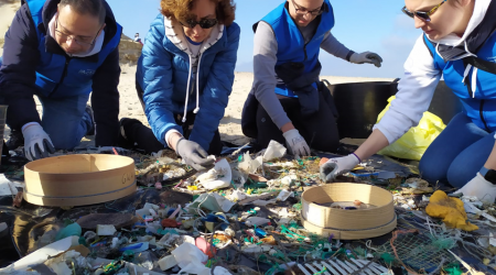 PLANCTON 2023. Limpeza na praia de Baldaio