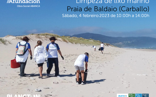 PLANCTON 2023. Limpeza de areeiros na praia de Baldaio, Carballo