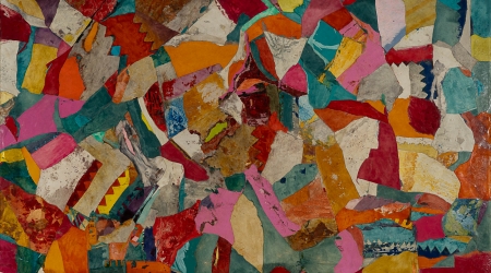 Tusi Sandoval, Kandinsky, 2004, t&eacute;cnica mixta sobre pel, 200 x 125 cm.