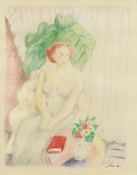 Dama do pelo vermello