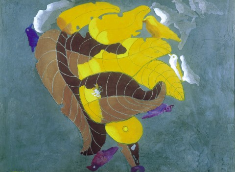 Pájaros sobre hojas