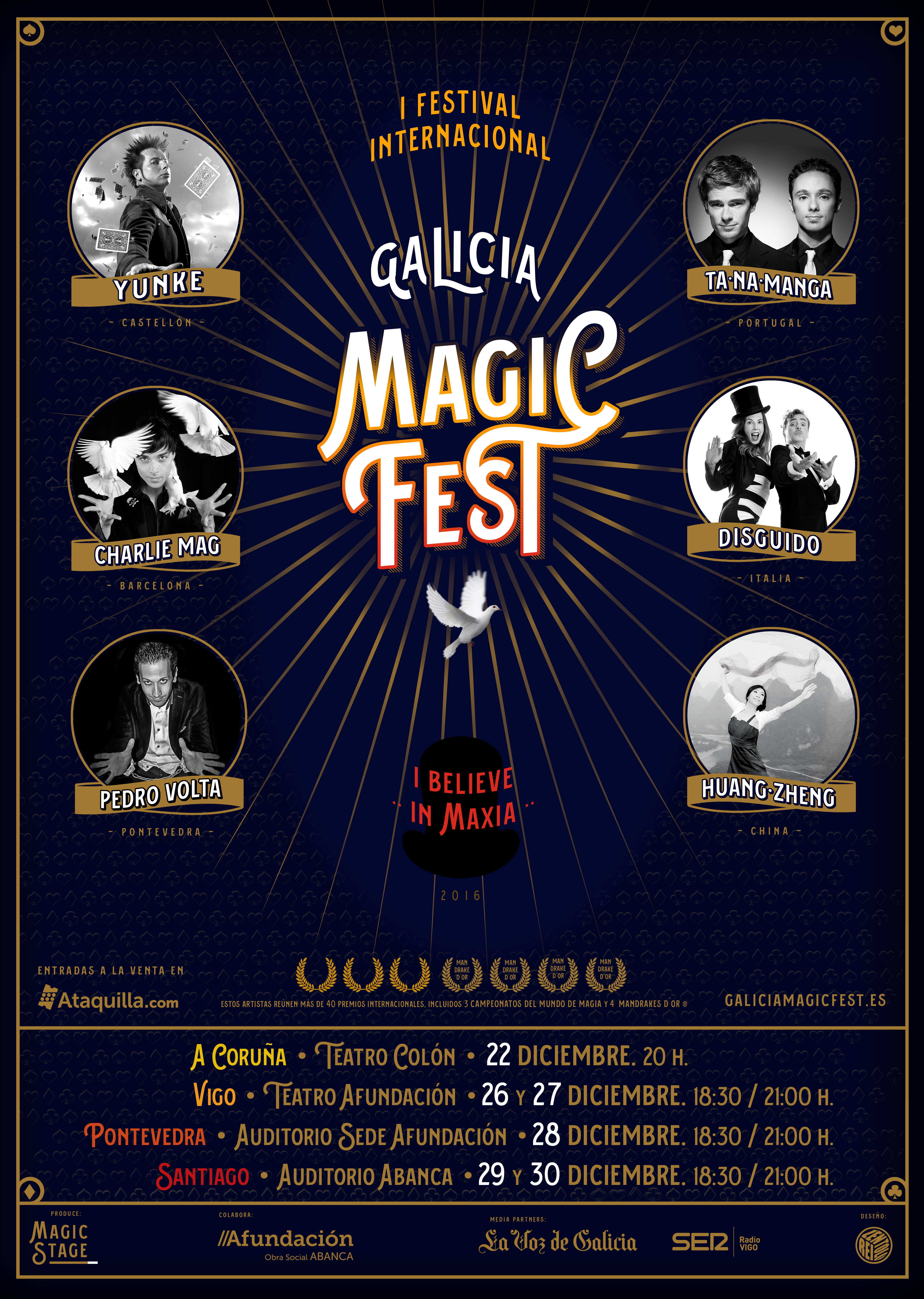 A I Gala Internacional de Ilusionismo, «Galicia Magic Fest», chega mañá a Santiago de Compostela